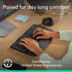Logitech Wave Keys & Lift - Ratón vertical ergonómico inalámbrico c...