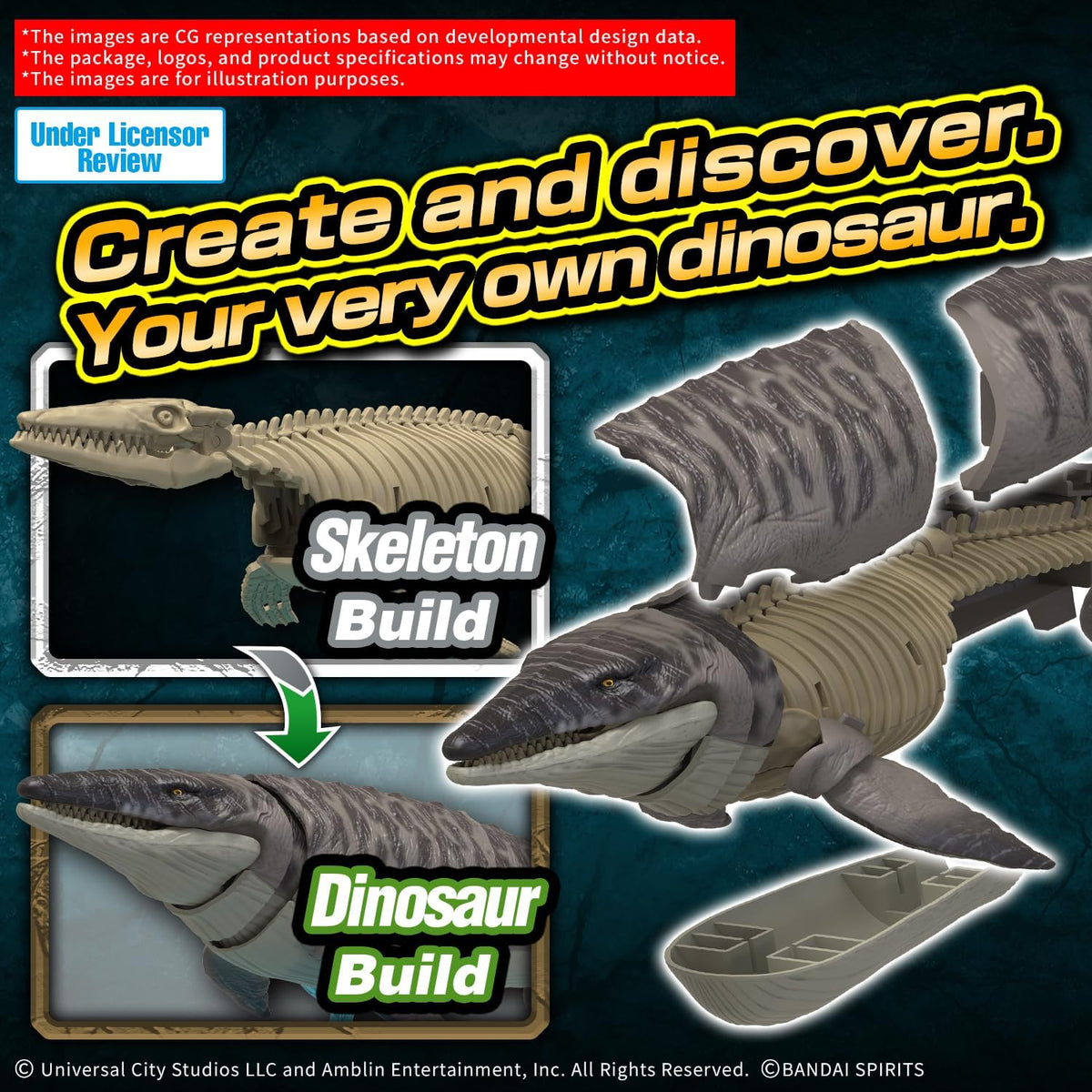 Bandai Hobby - Jurassic World - Mosasaurus - Kit de Modelo de Dinos...