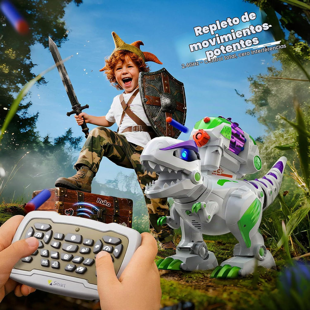 Ruko 8809 Juguetes de dinosaurio para niños, gran T-Rex de control...