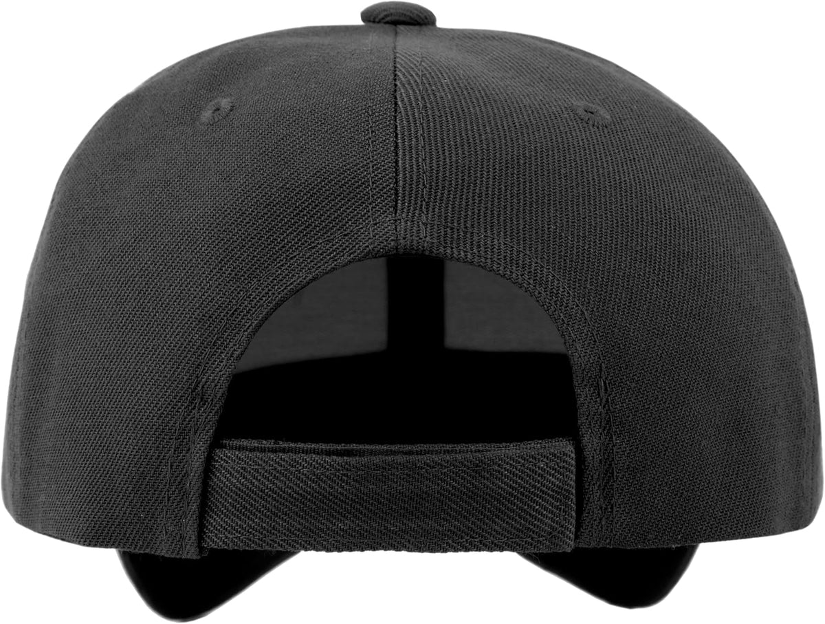 Gorras de béisbol con correa trasera ajustable, lisas, negras, 12 u...