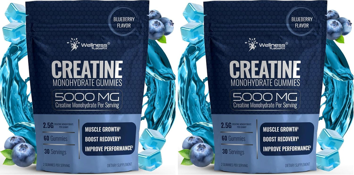 WELLNESS LABSRX Gomitas de creatina para mujeres y hombres, gomitas...