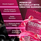 Gomitas de Creatina 5000mg, 30 Porciones Gomitas de Monohidrato de...
