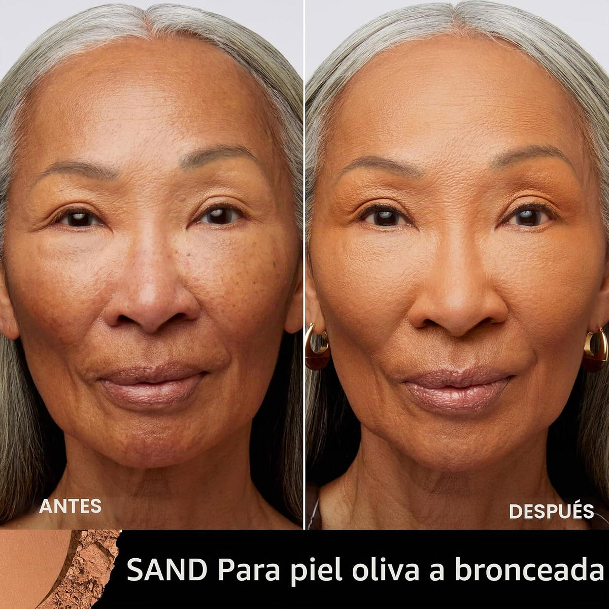 LAURA GELLER - Base de maquillaje en polvo de doble toma, acabado m...