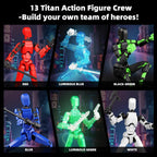 Juego luminoso de 13 figuras de acción, 6 figuras de acción de robo...