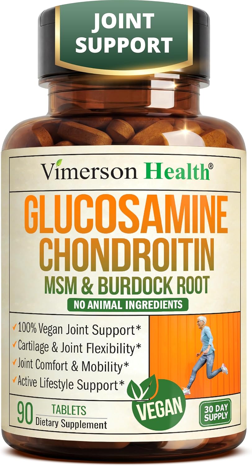 Glucosamina Condroitina MSM Vegana - Suplementos articulares para h...