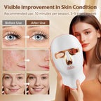 ONLUKY Máscara de terapia de luz roja Máscara facial LED recargable...