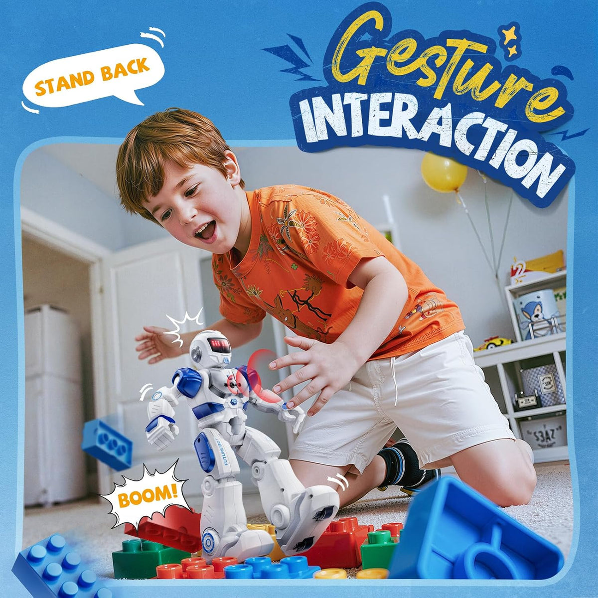 Ruko 6088 Robot programable para niños de 3 a 6 años, azul clásico...