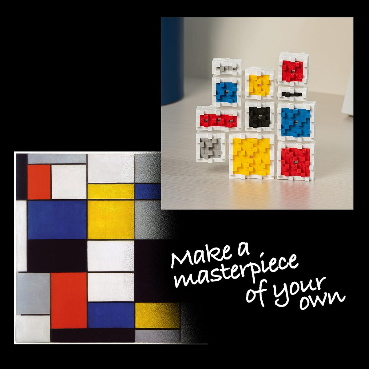 PLUS PLUS Inspirado, Mondrian Composición A, Historia del Arte Jueg...