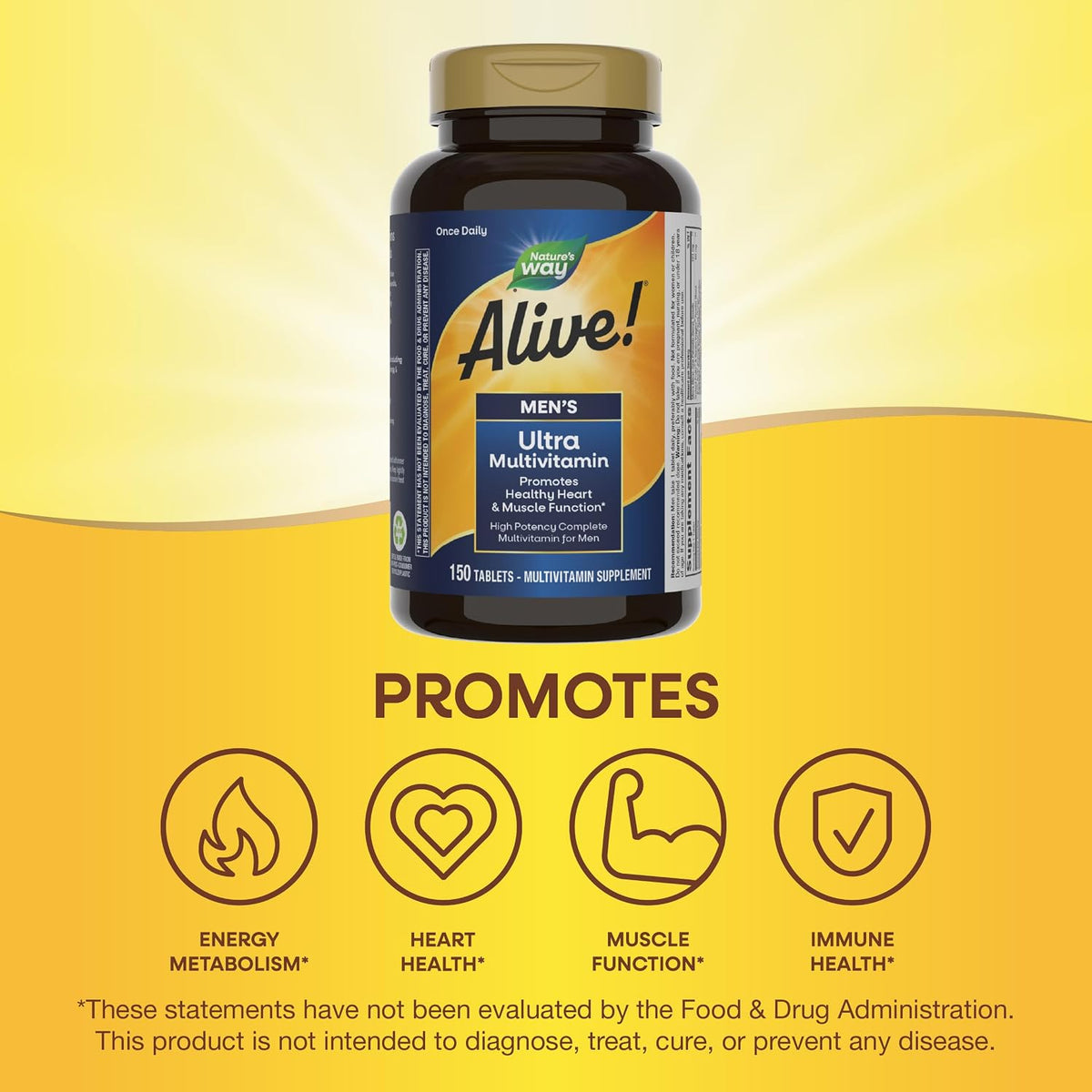 Nature's Way ¡Alive! Daily Ultra Multivitamínico, fórmula de al...