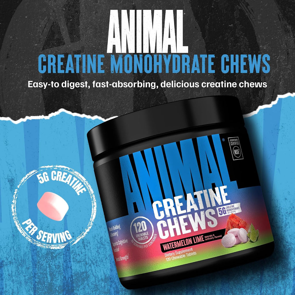Animal Masticables de monohidrato de creatina - Hombres y mujeres |...