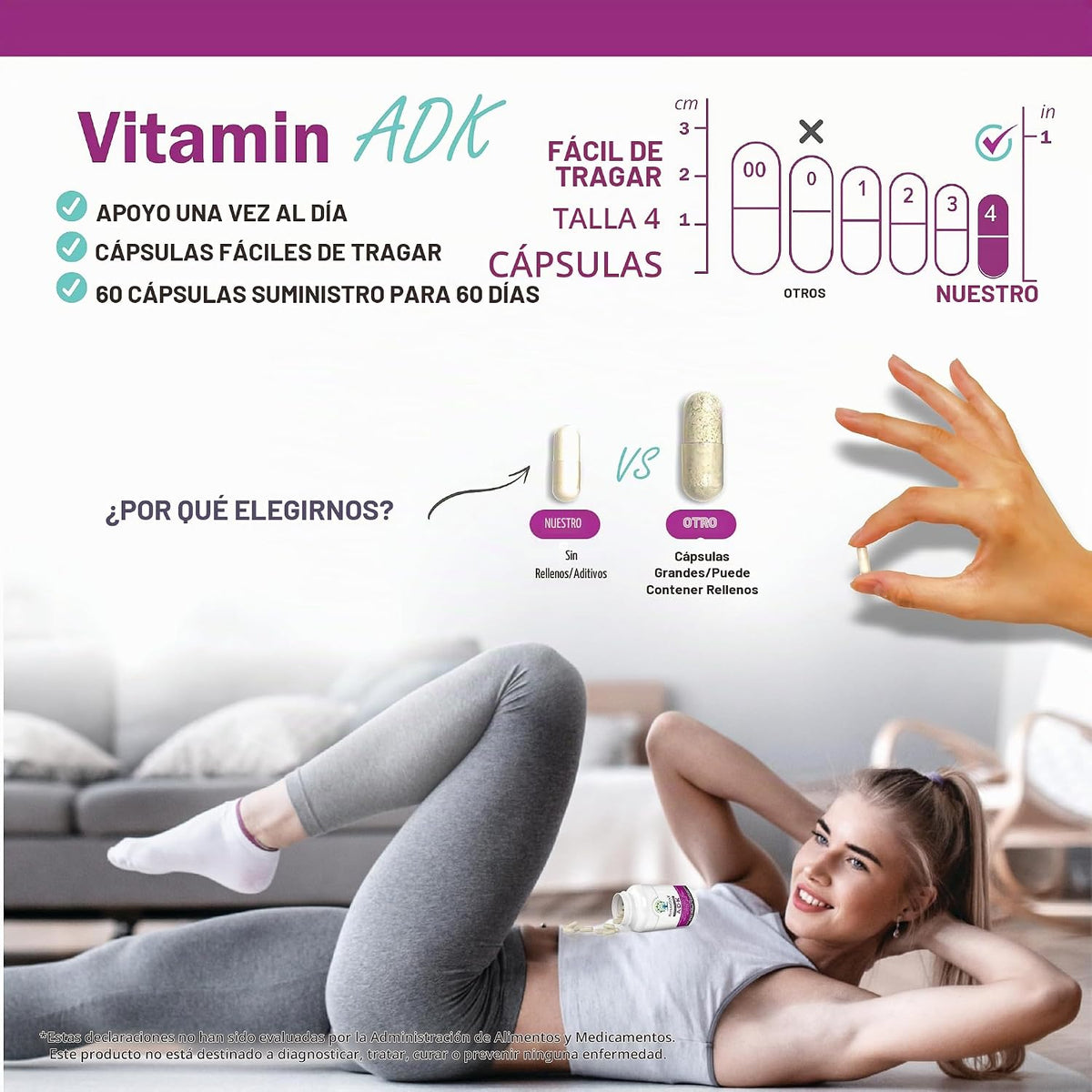 NatureGenX ADK Suplemento vitamínico \u2013 Salud ósea mejorada con...