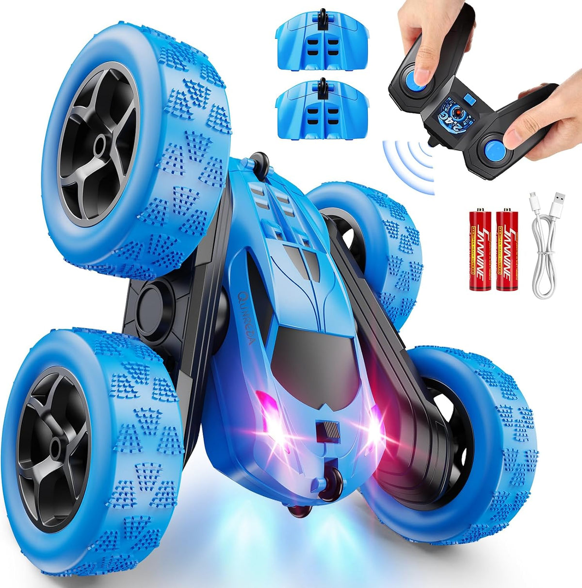 QUNREDA Carro de control remoto, juguetes de autos RC para niños de...
