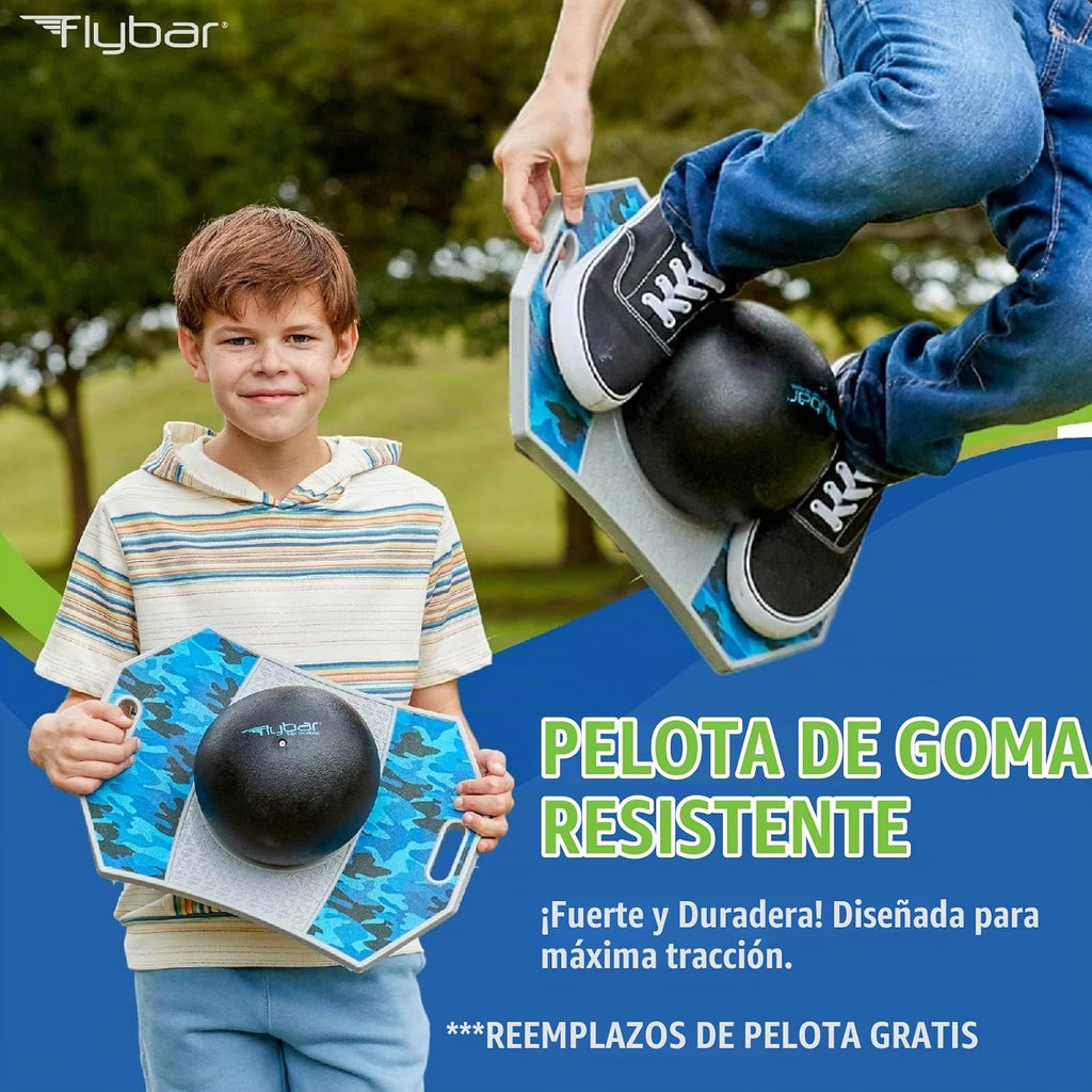 Flybar Pogo - Pelota de truco para niños, tabla de rebote de equili...