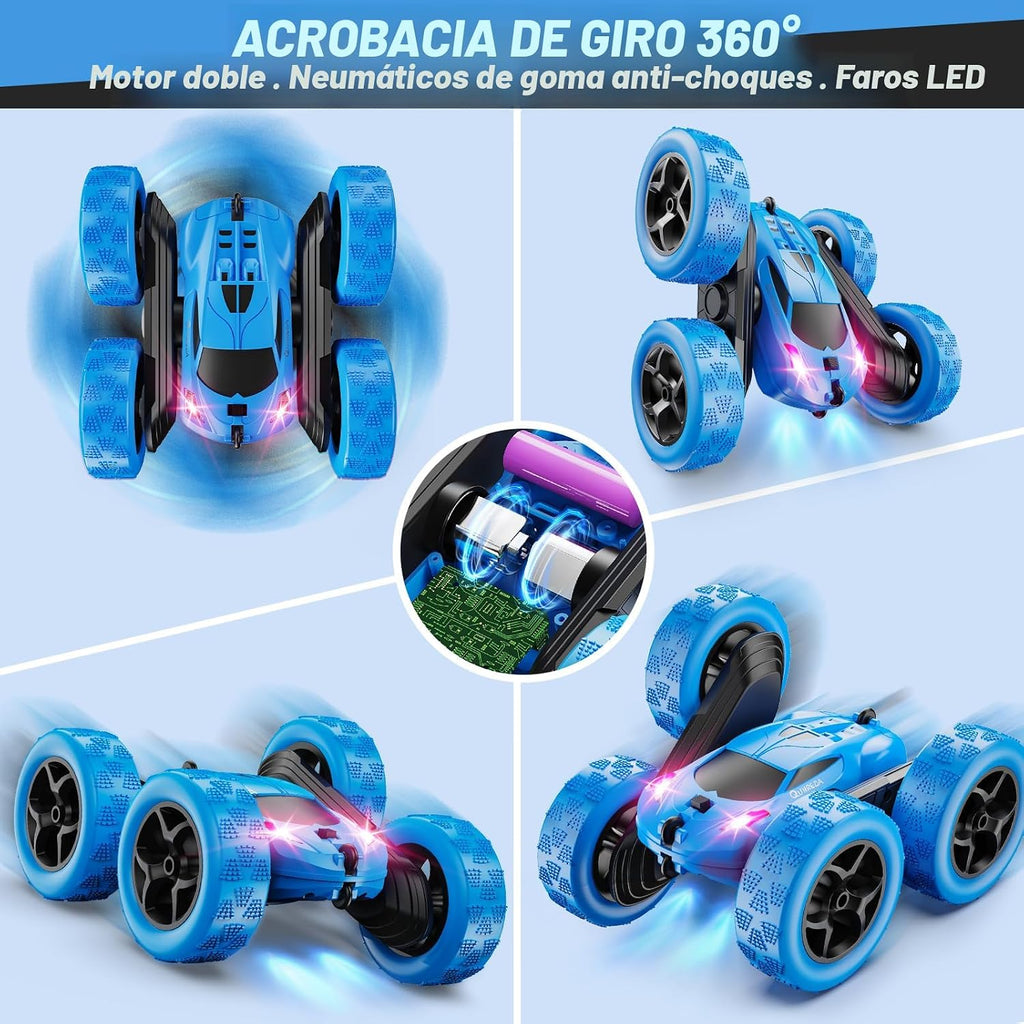 QUNREDA Carro de control remoto, juguetes de autos RC para niños de...