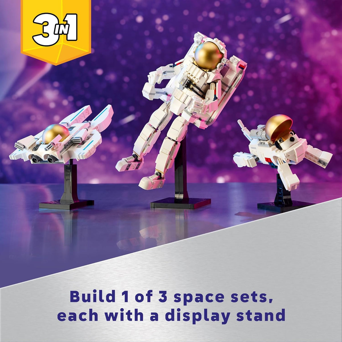 LEGO Creator Juguete de Astronauta Espacial 3 en 1, Set de Construc...
