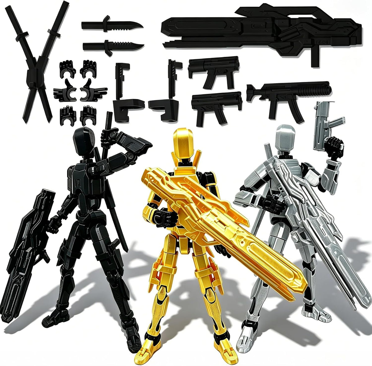 Titan 13 - Juego de figuras de acción de robot simulado multiarticu...