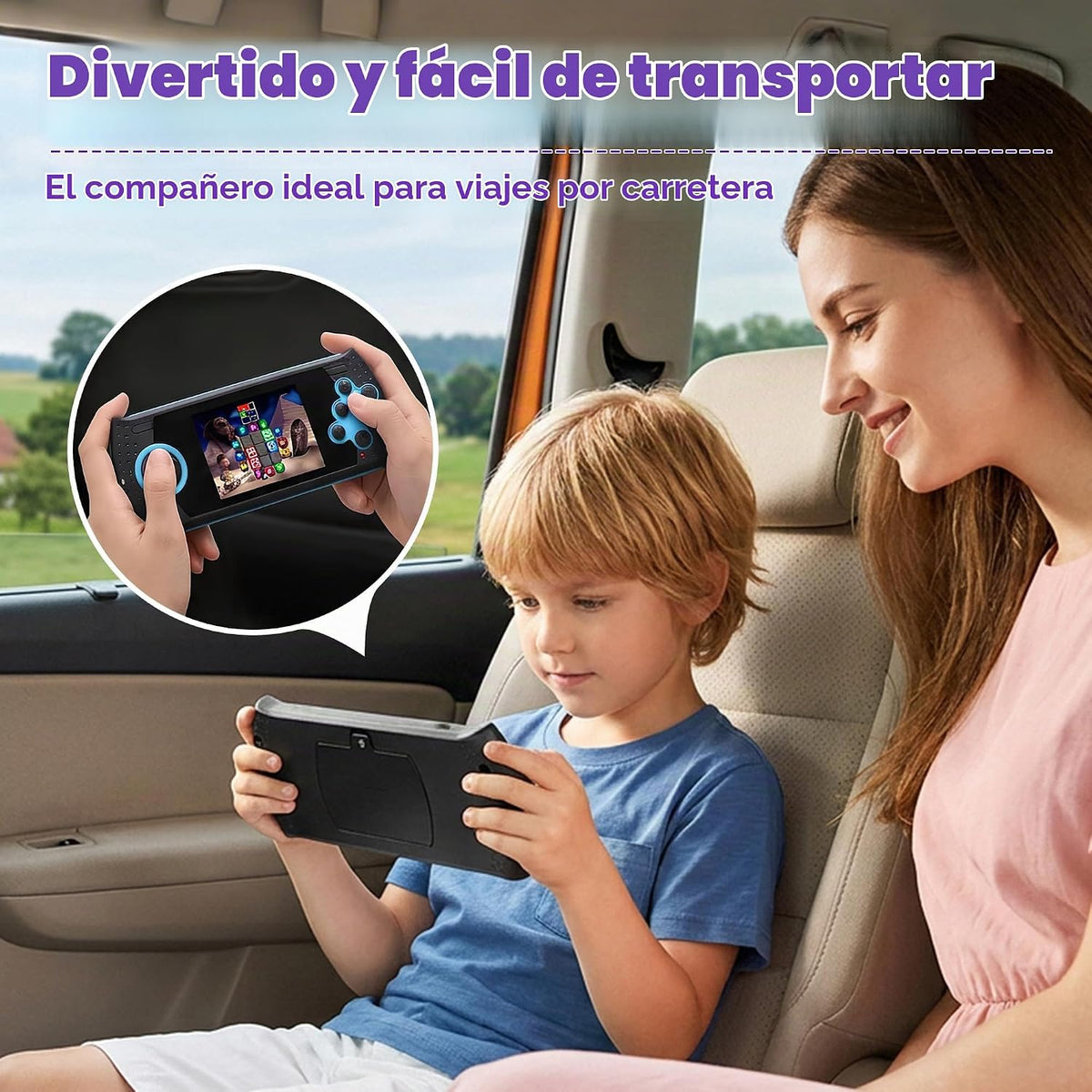 Juego portátil de 16 bits para niños con 230 juegos de video clásic...