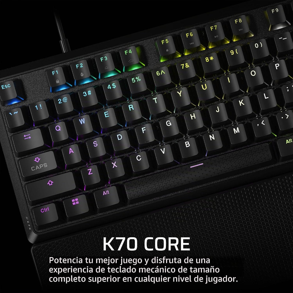 Corsair K70 Core RGB Teclado mecánico con cable para juegos con rep...
