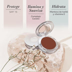 Base de maquillaje mineral prensada 4 en 1 PÜR con SPF 15