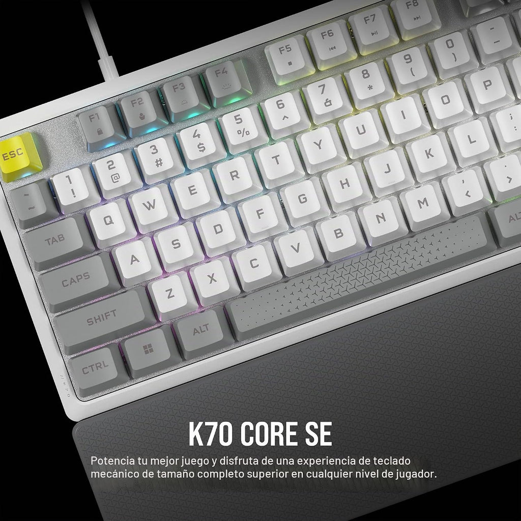 Corsair K70 CORE SE RGB Teclado mecánico con cable para juegos con...
