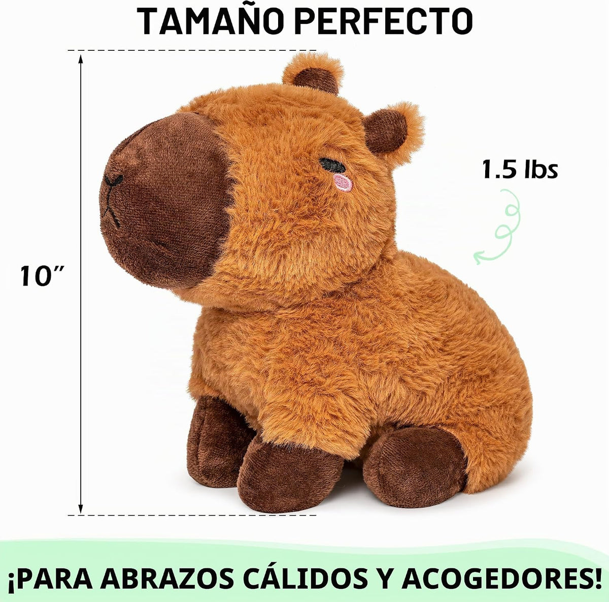 Happy Fuel Capybara - Animales de peluche con peso y microondas, 1....