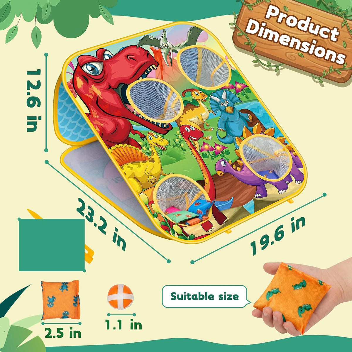 Juego de lanzamiento de puf para niños – Tablero Cornhole juguetes...
