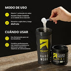 Ascent Monohidrato de creatina limpia, sin sabor, 45 porciones