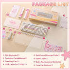 YUNZII C98 Cute Cake Teclado mecánico inalámbrico (beige, interrupt...