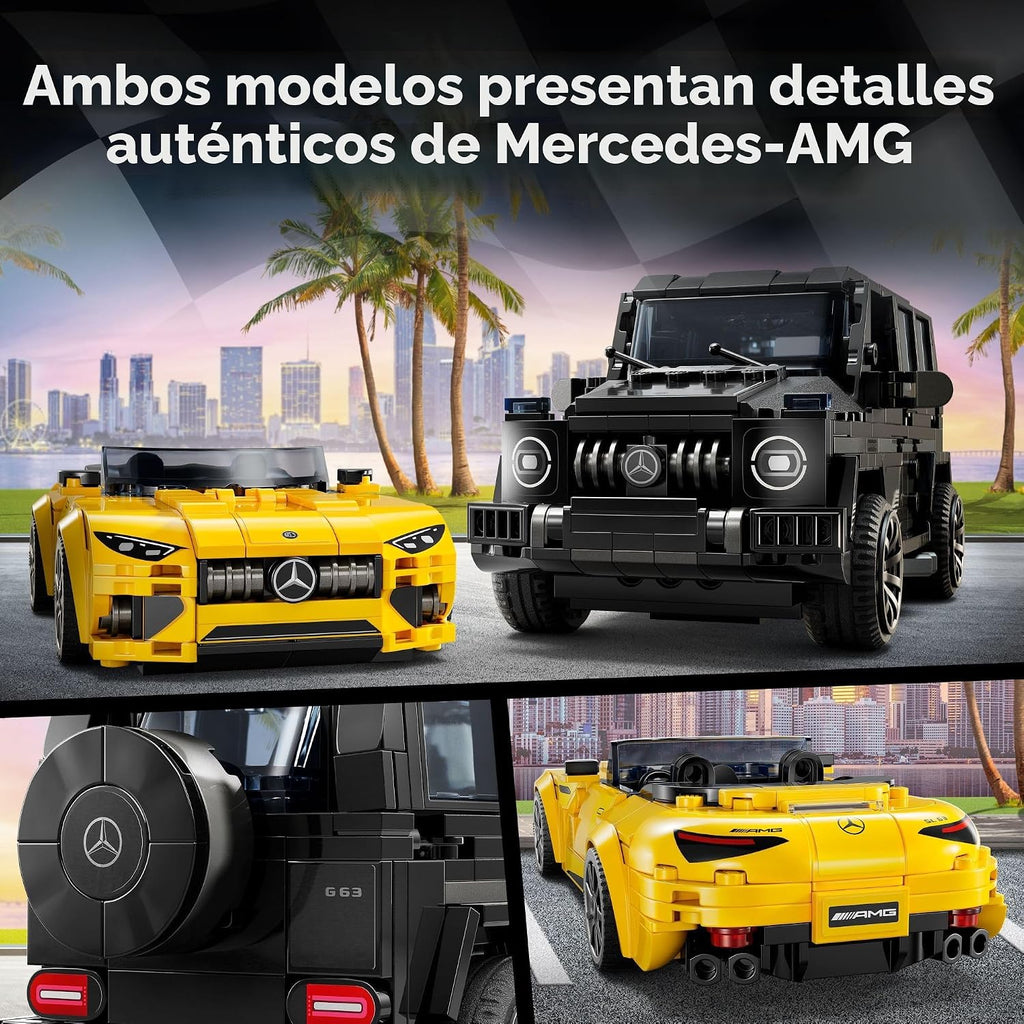 LEGO Speed Champions Mercedes-AMG G 63 &amp; SL 63 - Juguetes de co...