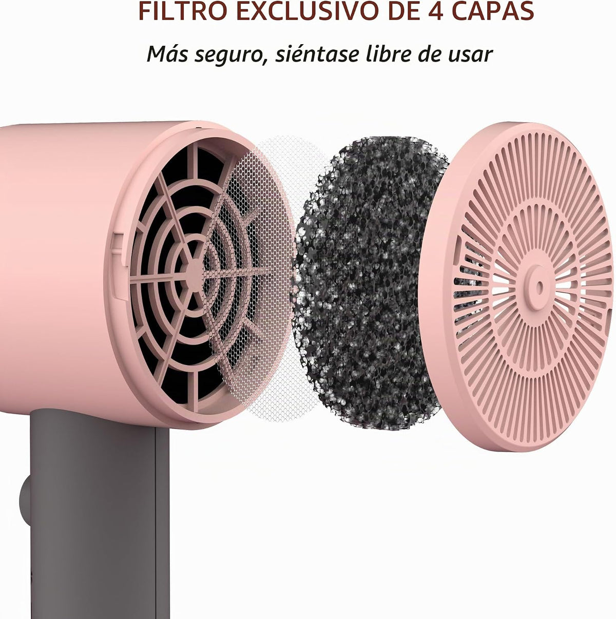 AINA Secador de pelo difusor, peine secador completo 110V (Misty Bl...