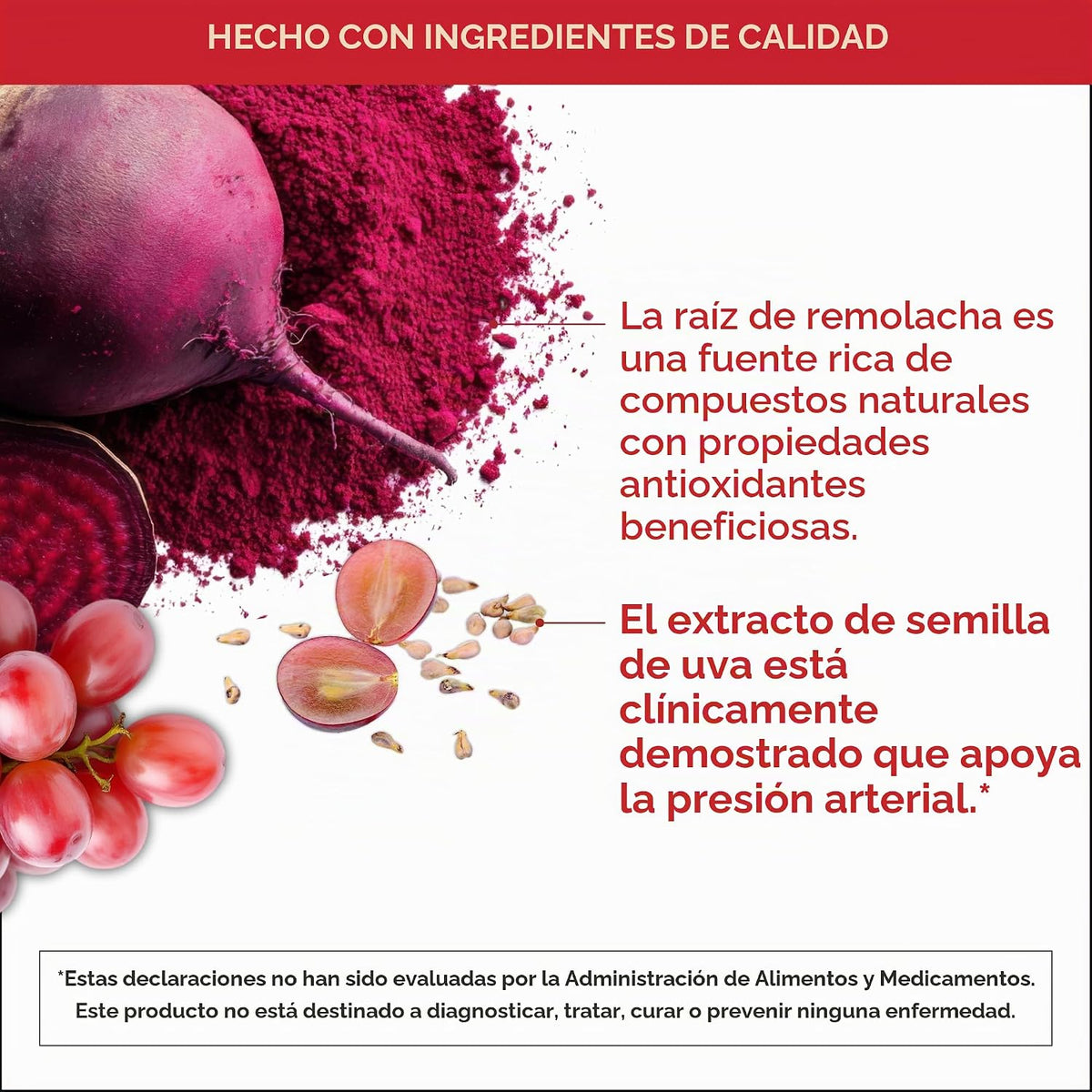 Qunol Soporte de presión arterial, remolacha 3 en 1 + CoQ10 + extra...