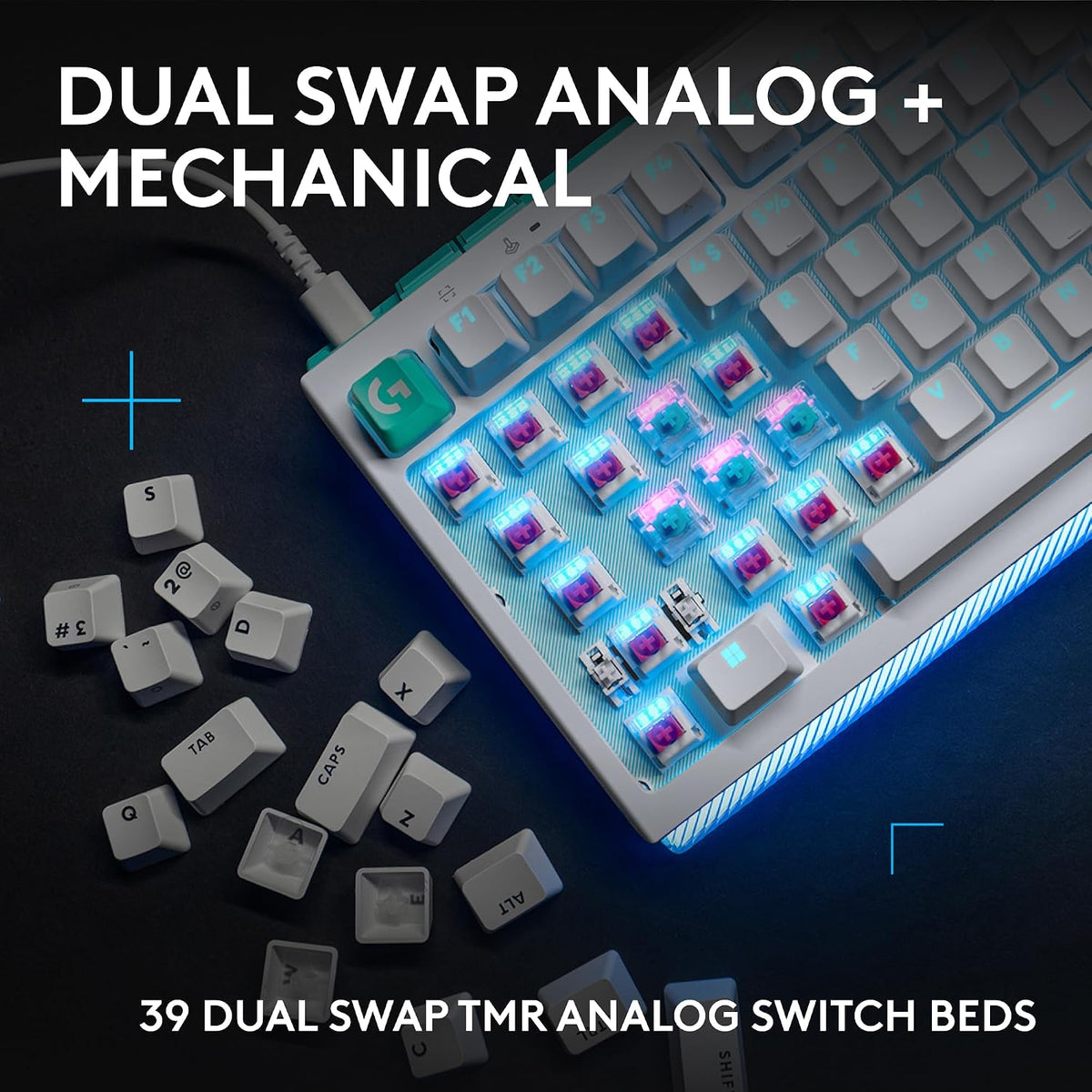Logitech G 512 X 75 TMR + teclado mecánico para juegos con interrup...