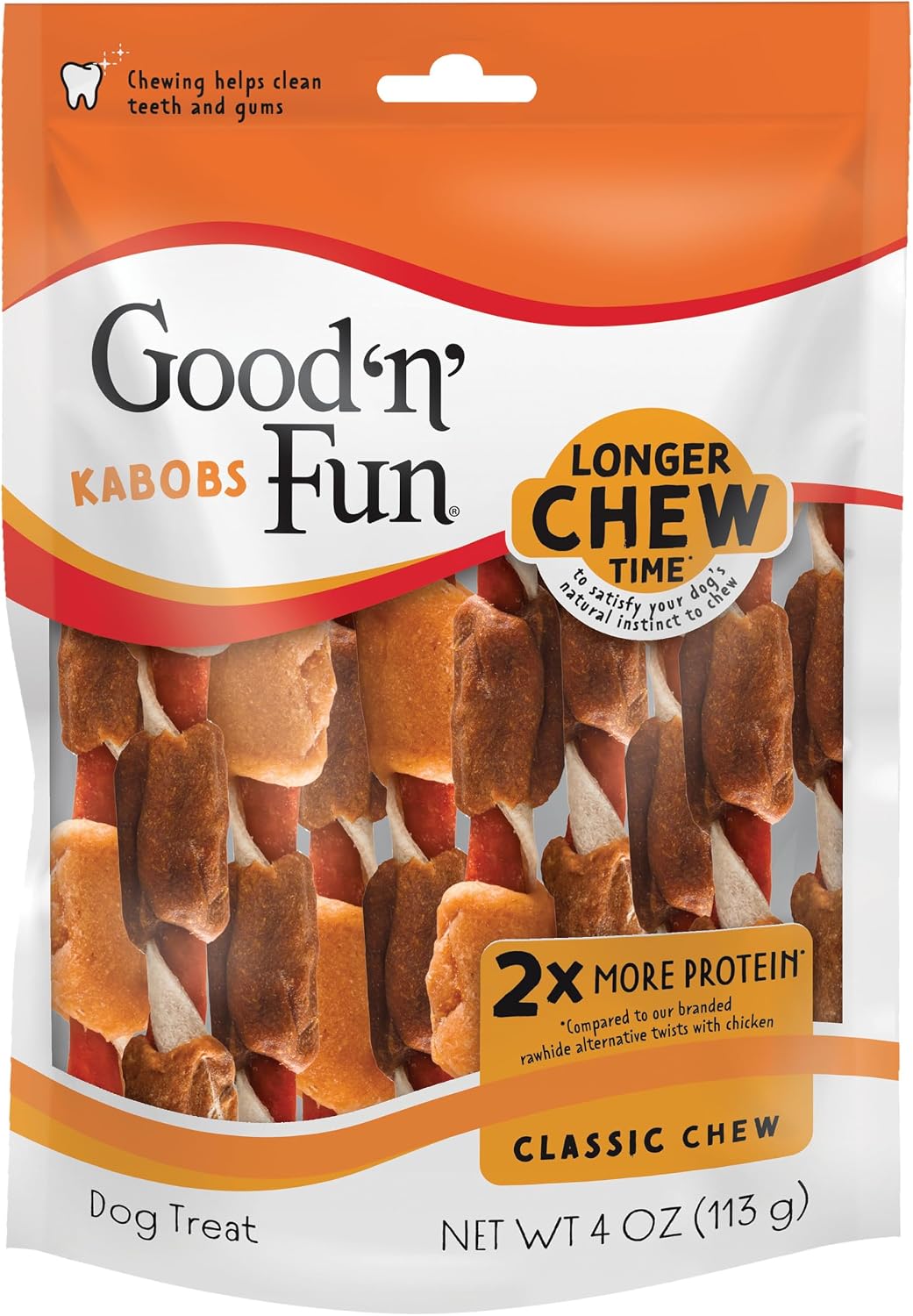 Good'N'Fun - Brochetas de cuero crudo de triple sabor para...