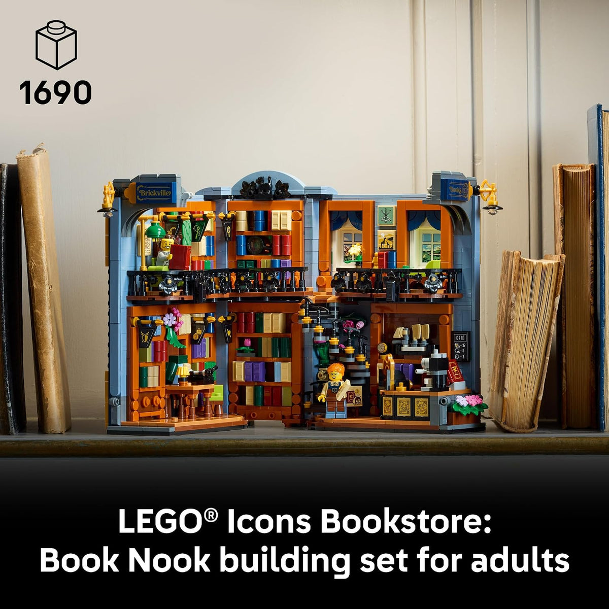 LEGO Librería Iconos: Book Nook 11379 | Decoración de estante para...