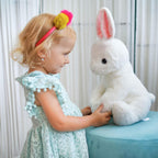 WEIGEDU Animales de peluche conejo con orejas rosas para niñas, niñ...