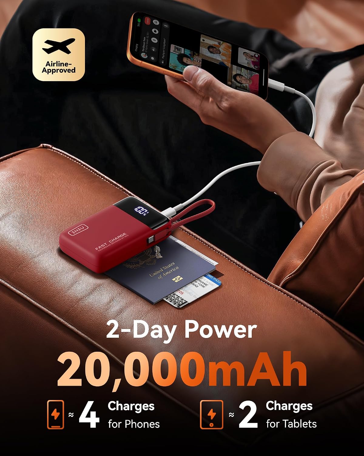 Cargador portátil INIU 20000mAh, banco de carga rápida más pequeño...
