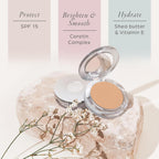 Base de maquillaje mineral prensada 4 en 1 PÜR con SPF 15
