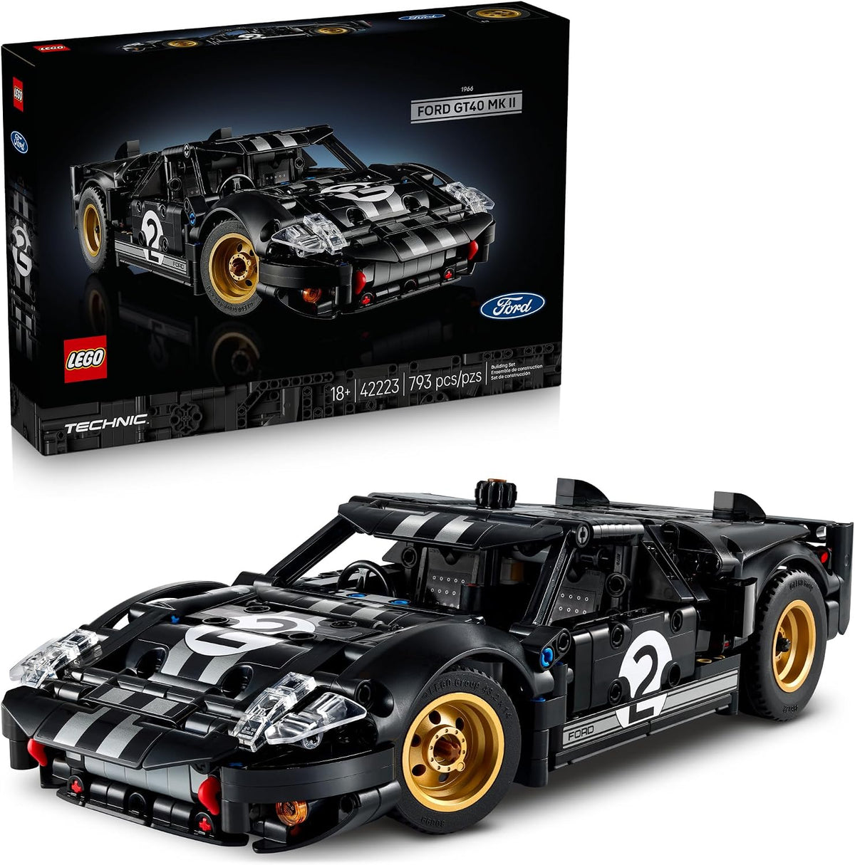 LEGO Technic Coche de carreras Ford GT40 MKII 1966 42223 | Juegos d...