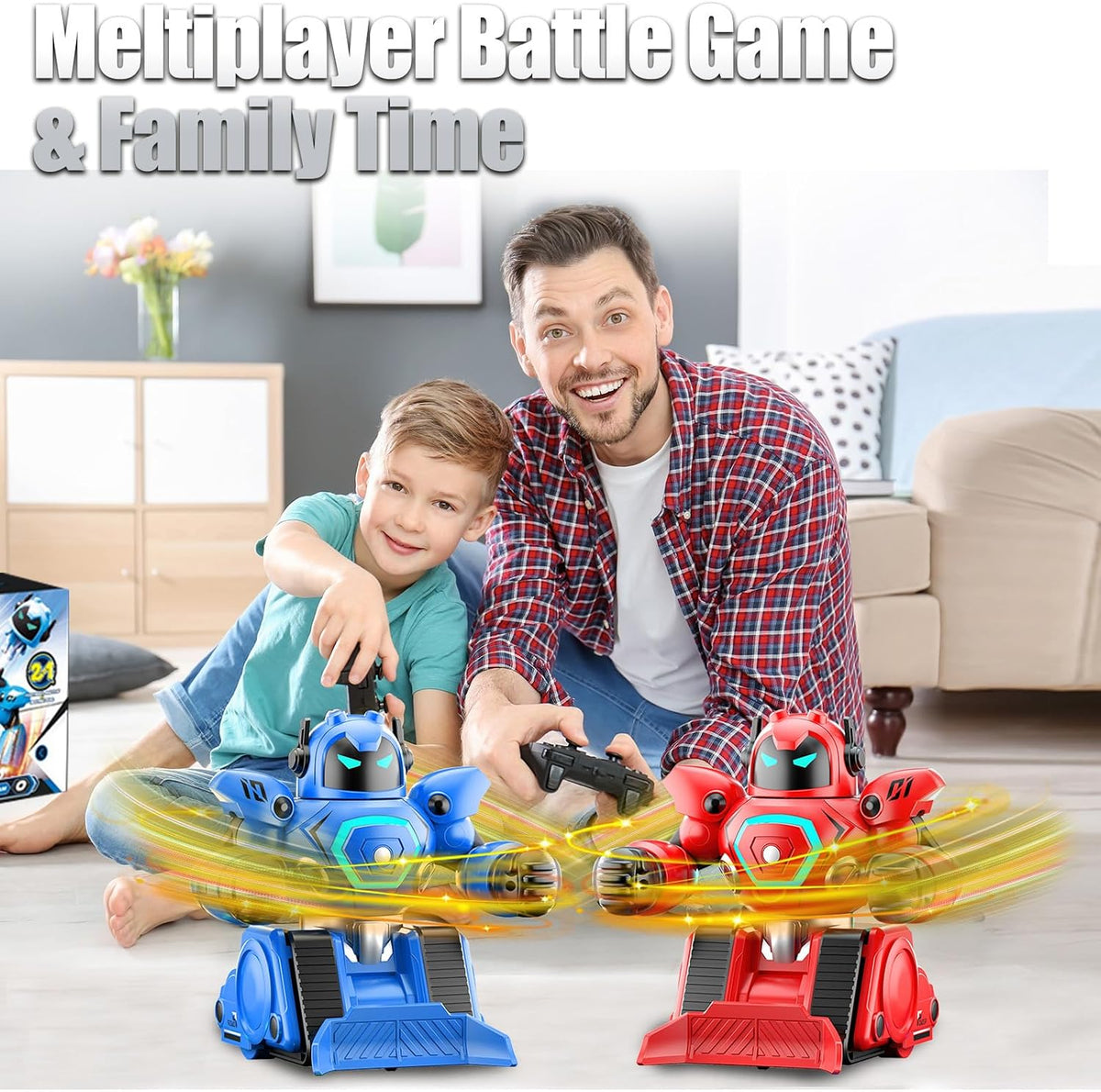 OBEST Juego de 2 robots de lucha con control remoto, robot de batal...