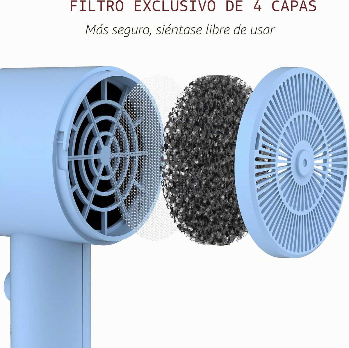 AINA Secador de pelo con difusor, peine secador de pelo completo 11...