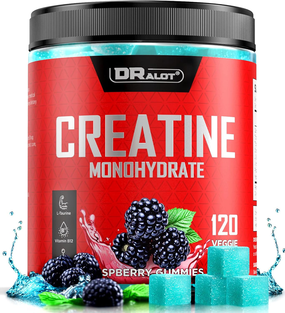Dralot Nutrition Gomitas de monohidrato de creatina con 99.99% de m...