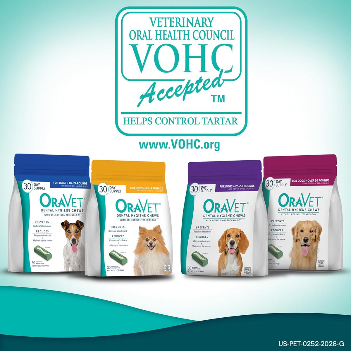 OraVet Masticables dentales para perros, cuidado bucal e higiene ma...