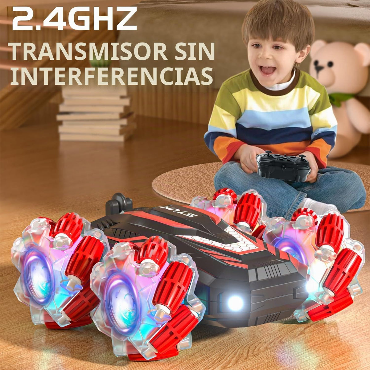 LOOZIX Auto de acrobacias RC con detección de gestos, auto a contro...