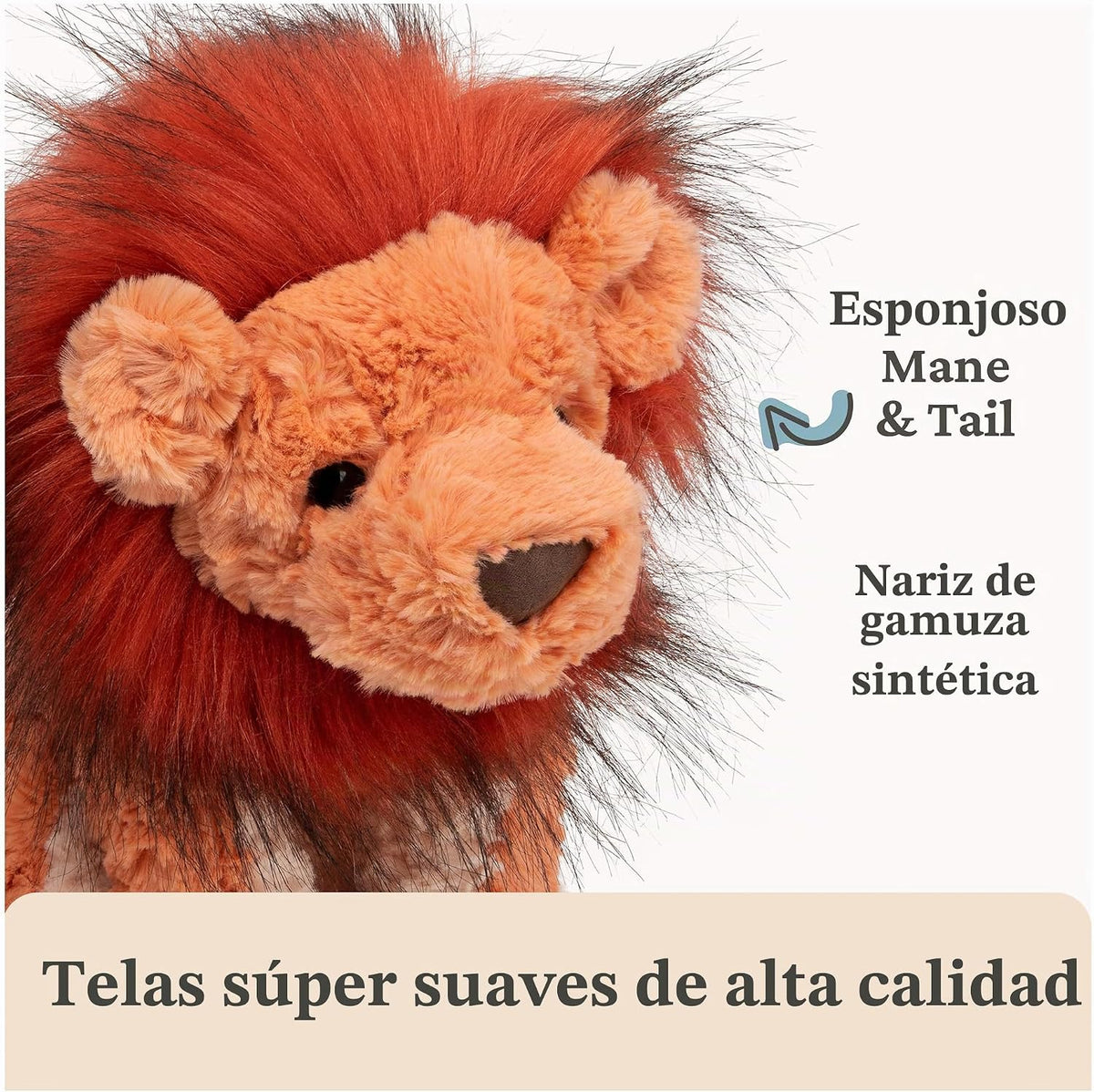GUND Cozys Collection León juguete sensorial de peluche de 10 pulga...
