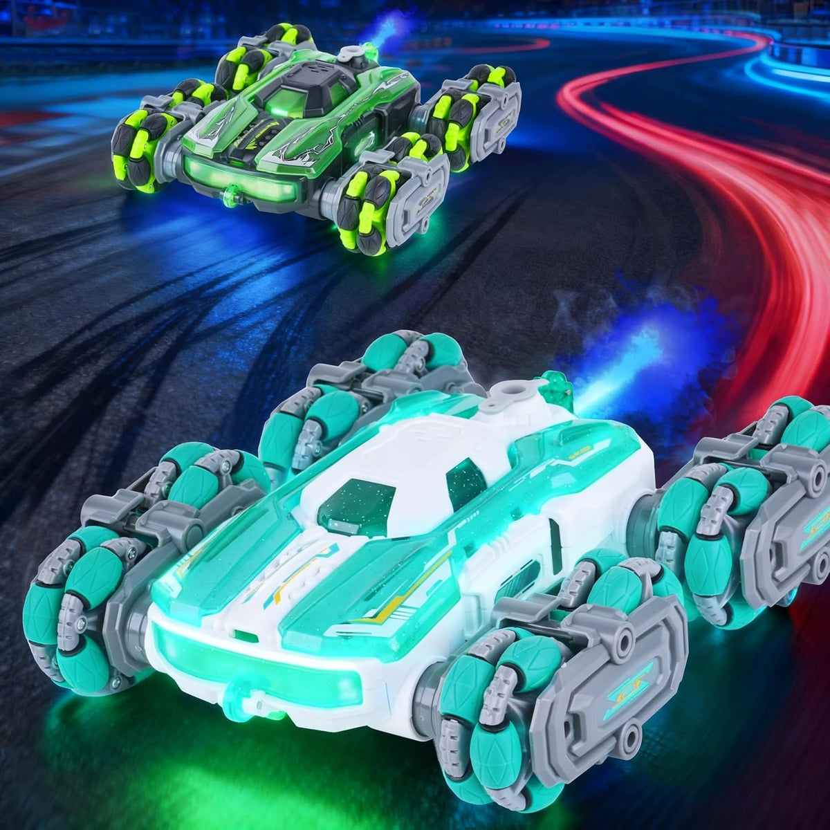 NEXBOX Juguetes de coche de control remoto 8WD para niños, camión d...