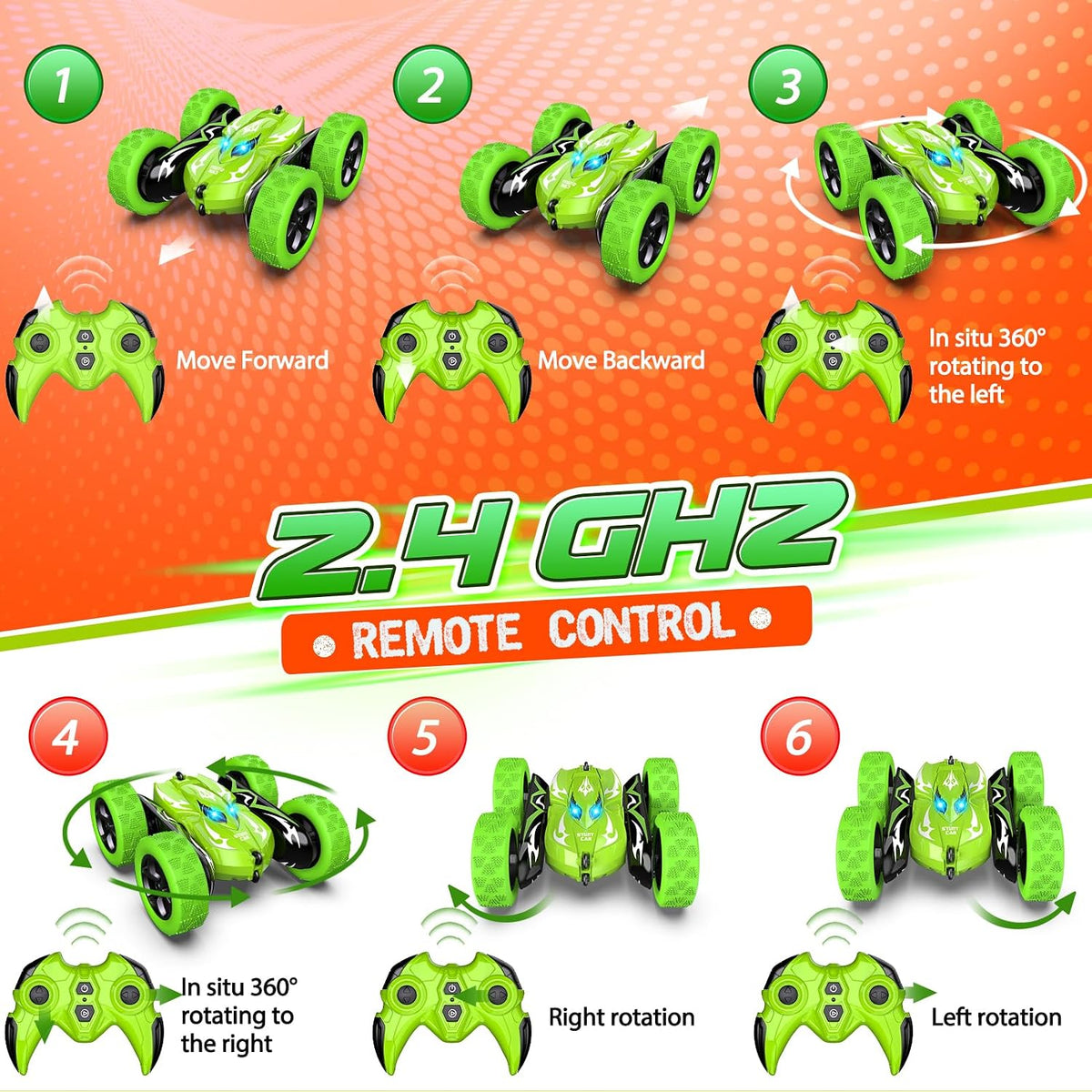Excitobo Auto a control remoto, autos RC para niños de 4 5 6 7 8 9...