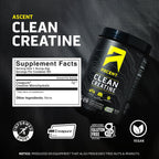 Ascent Monohidrato de creatina limpia, sin sabor, 100 porciones