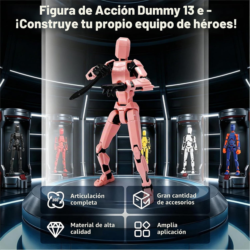 Juego de 6 figuras de acción T13 (ensamblaje completado), muñeco mó...
