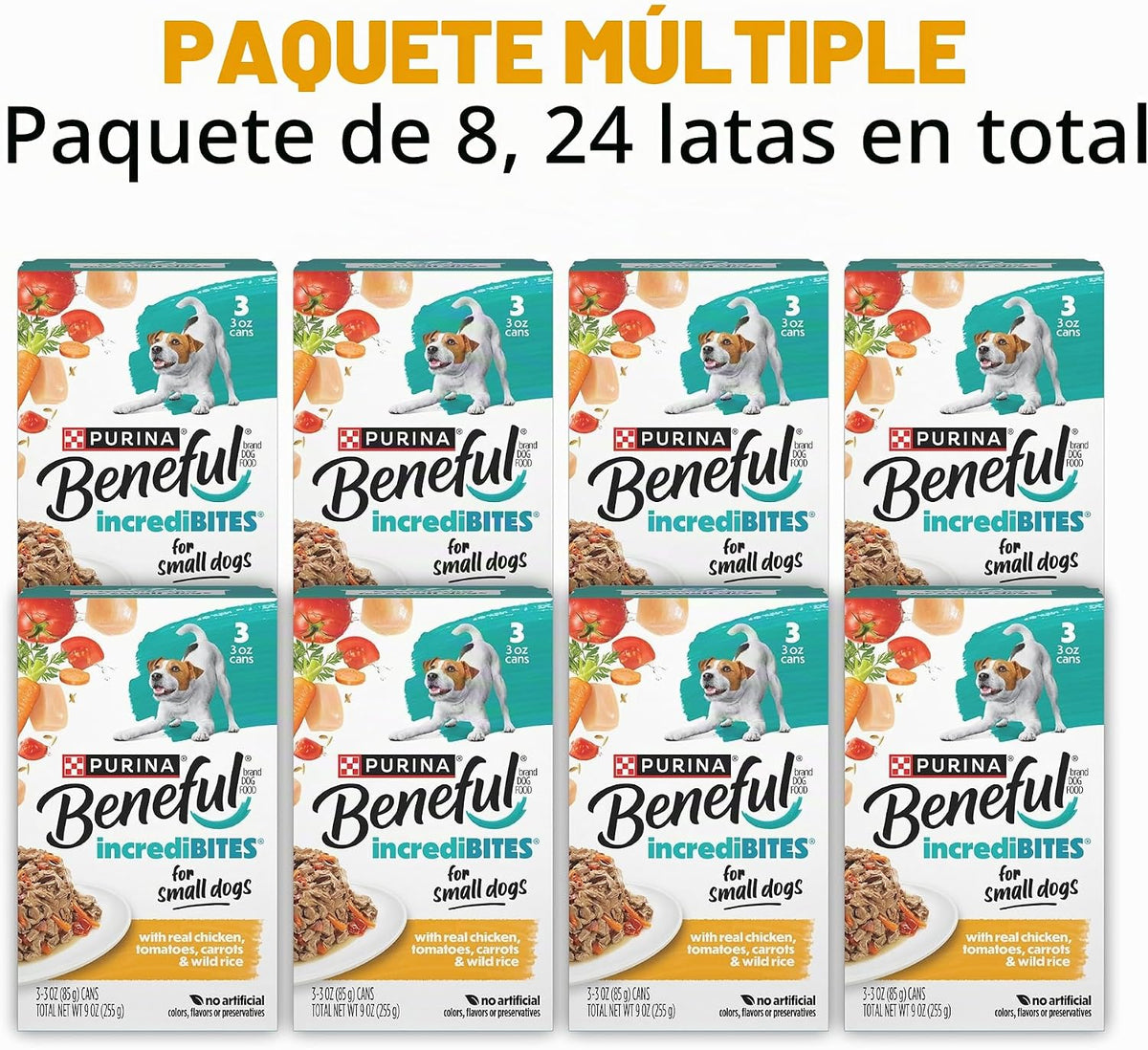 Beneful Purina IncrediBites - Alimento húmedo para perros de raza p...