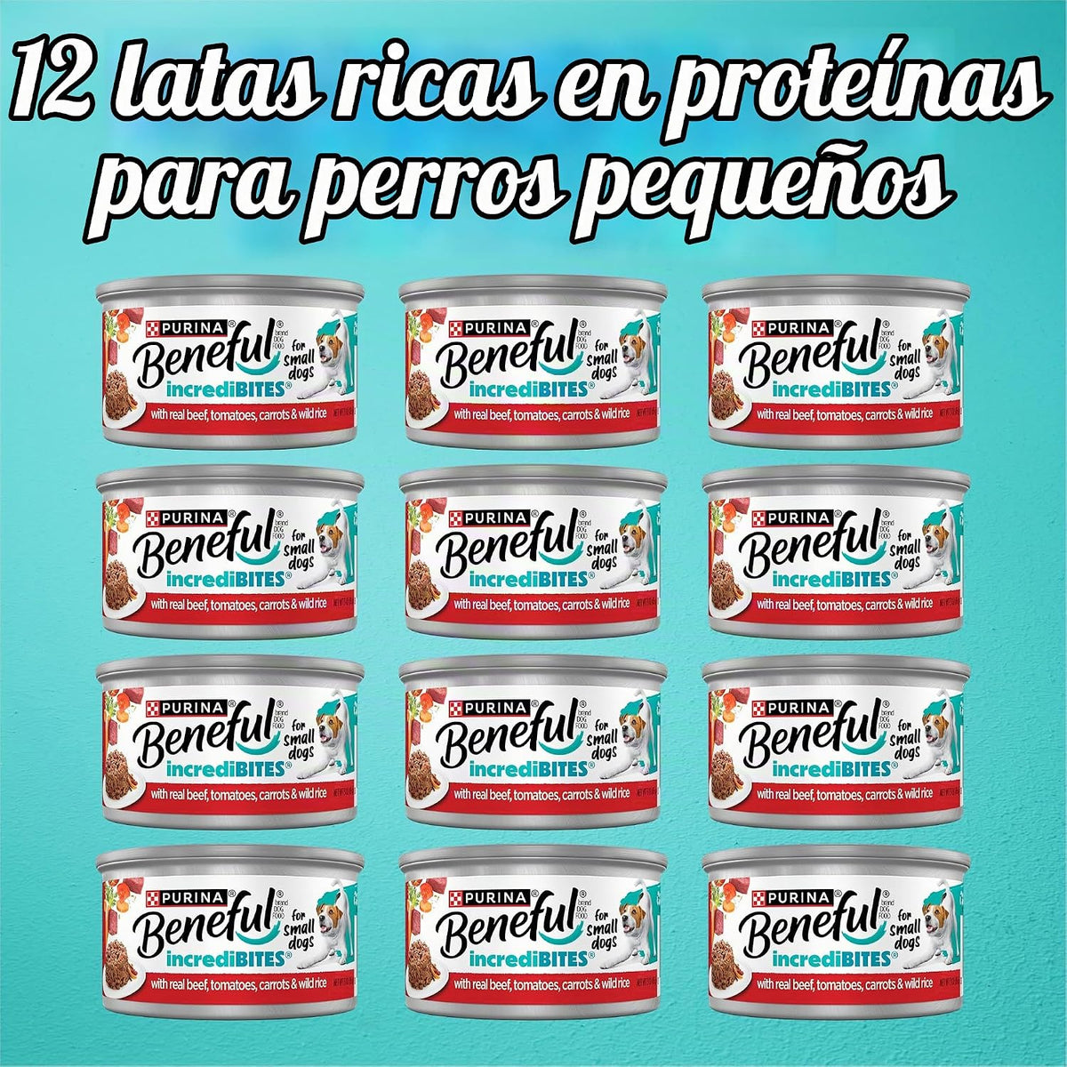 Purina Beneful IncrediBites - Alimento húmedo para perros de raza p...
